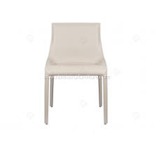 Italian minimalist white saddle leather Seattle chairs